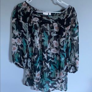 Lauren Conrad sheer floral top